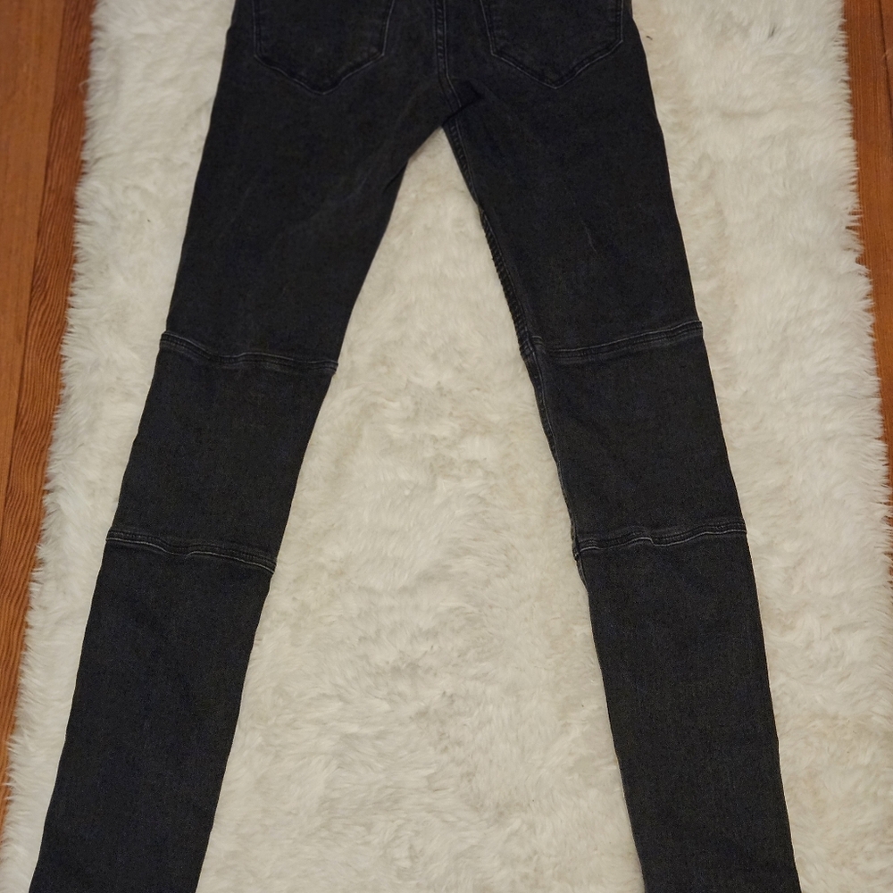 All Saints biker fit black skinny jeans - Picture 9 of 9